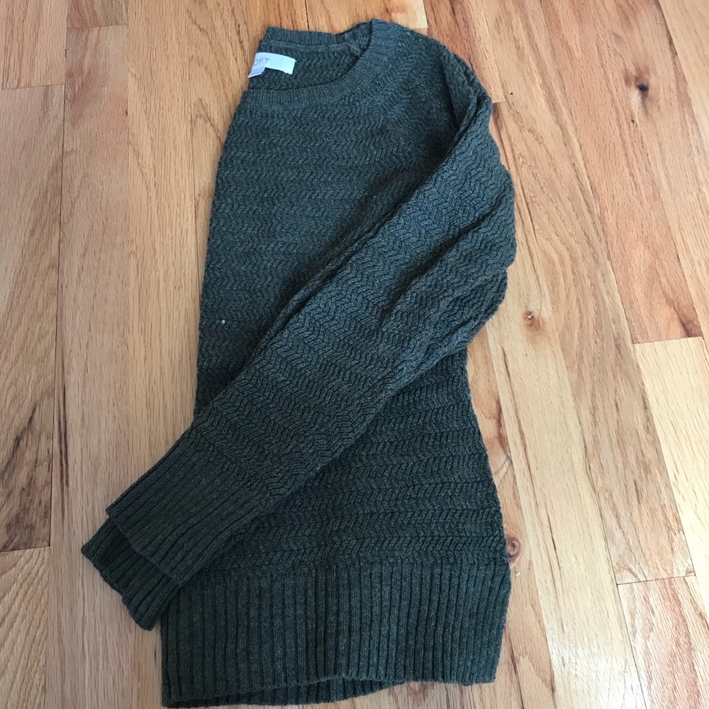 Loft Army Green Sweater